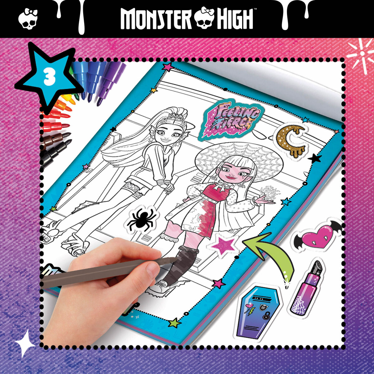 Set de Dibujo Monster High (6 Unidades)
