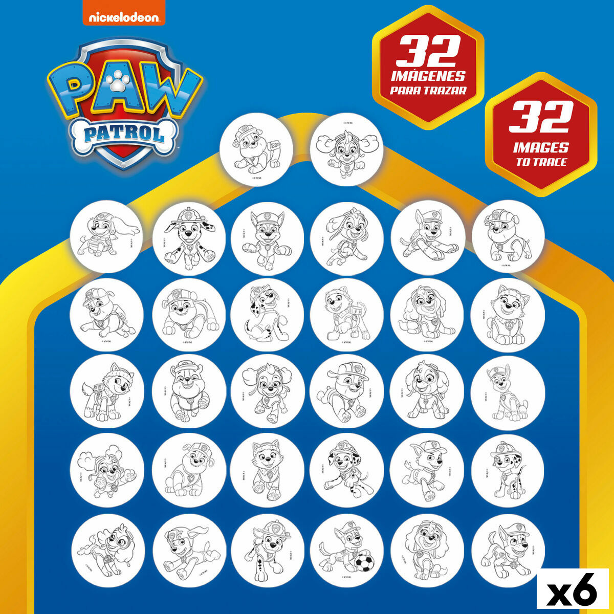 Set de Dibujo The Paw Patrol (6 Unidades)