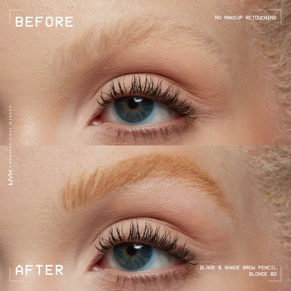 Lápiz de Cejas NYX BLADE & SHADE NANO Nº 02 Blonde