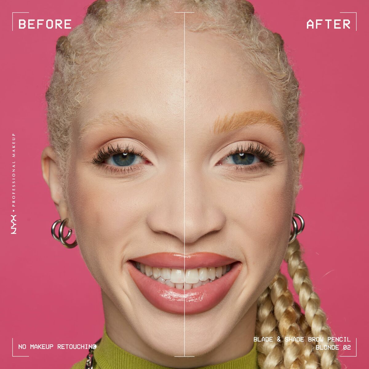 Lápiz de Cejas NYX BLADE & SHADE NANO Nº 02 Blonde