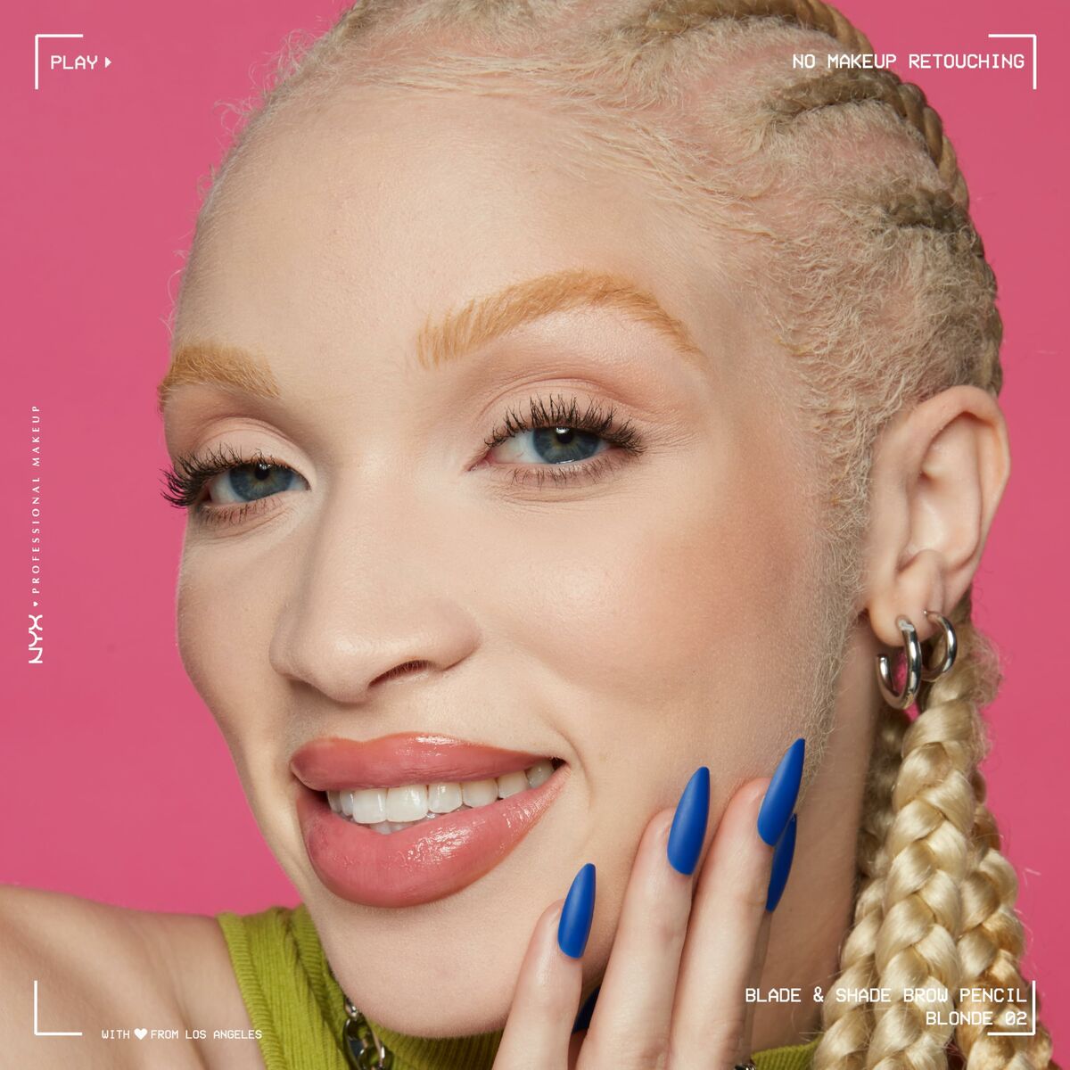 Lápiz de Cejas NYX BLADE & SHADE NANO Nº 02 Blonde