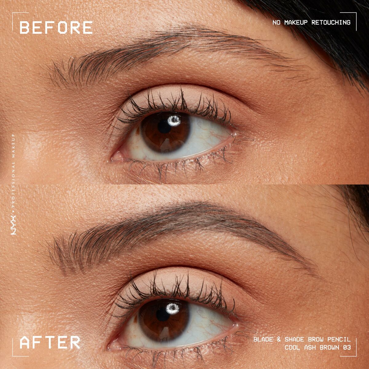 Lápiz de Cejas NYX BLADE & SHADE NANO Nº 03-Cool Ash Brown