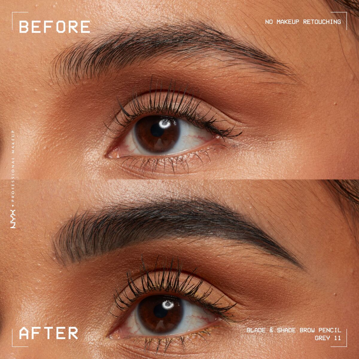 Lápiz de Cejas NYX BLADE & SHADE NANO Nº 11-Grey