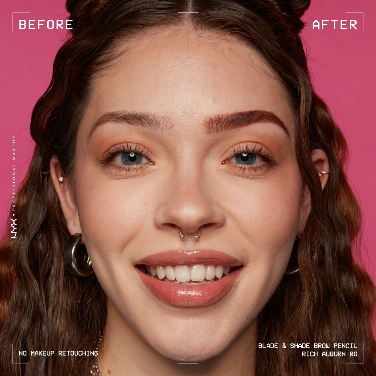 Lápiz de Cejas NYX BLADE & SHADE NANO Nº 06-Rich Auburn