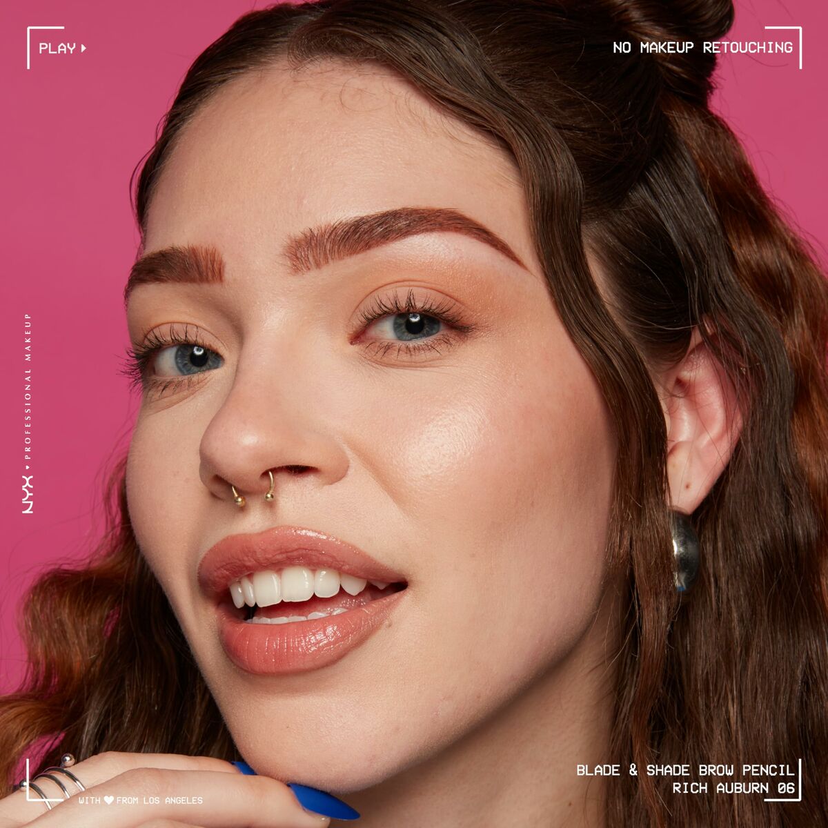 Lápiz de Cejas NYX BLADE & SHADE NANO Nº 06-Rich Auburn