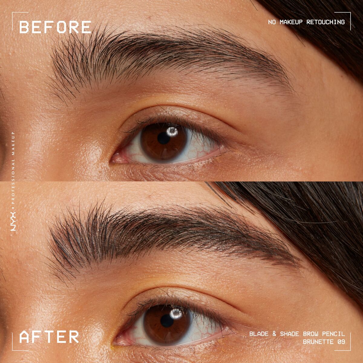 Lápiz de Cejas NYX BLADE & SHADE NANO Nº 09-Brunette