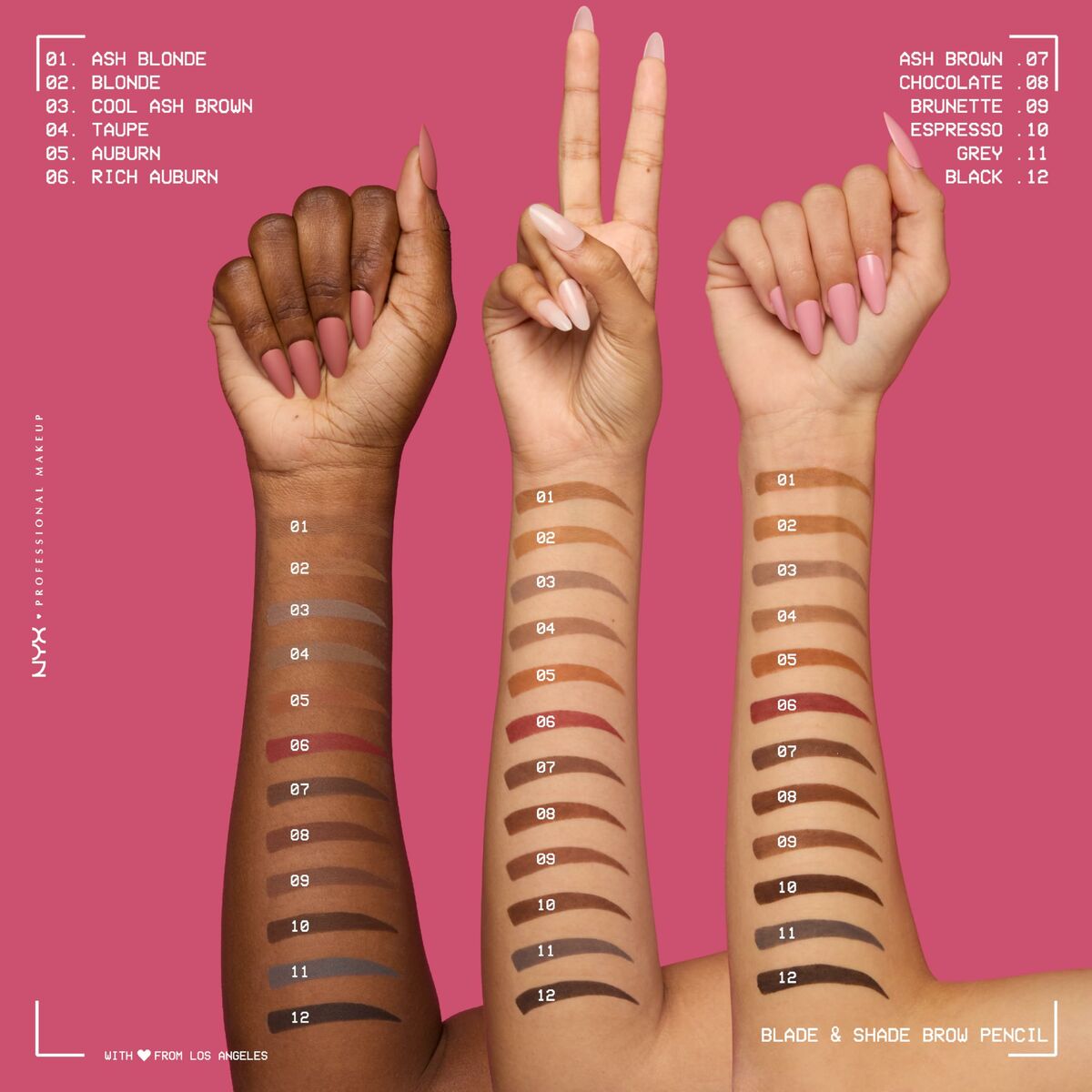 Lápiz de Cejas NYX BLADE & SHADE NANO Nº 09-Brunette