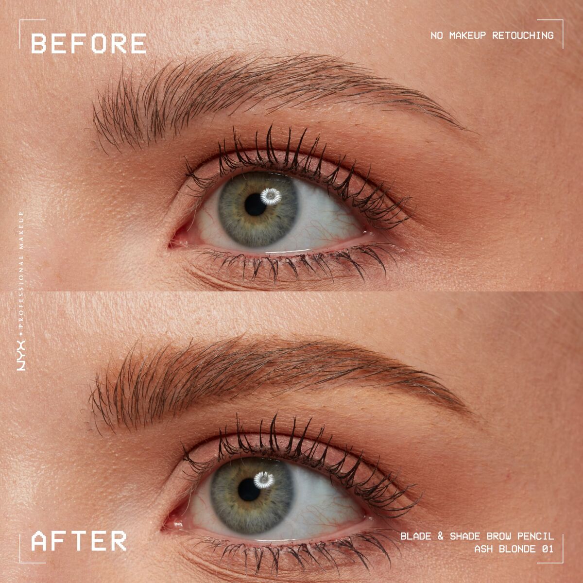 Lápiz de Cejas NYX BLADE & SHADE NANO Nº 01-Ash Blonde