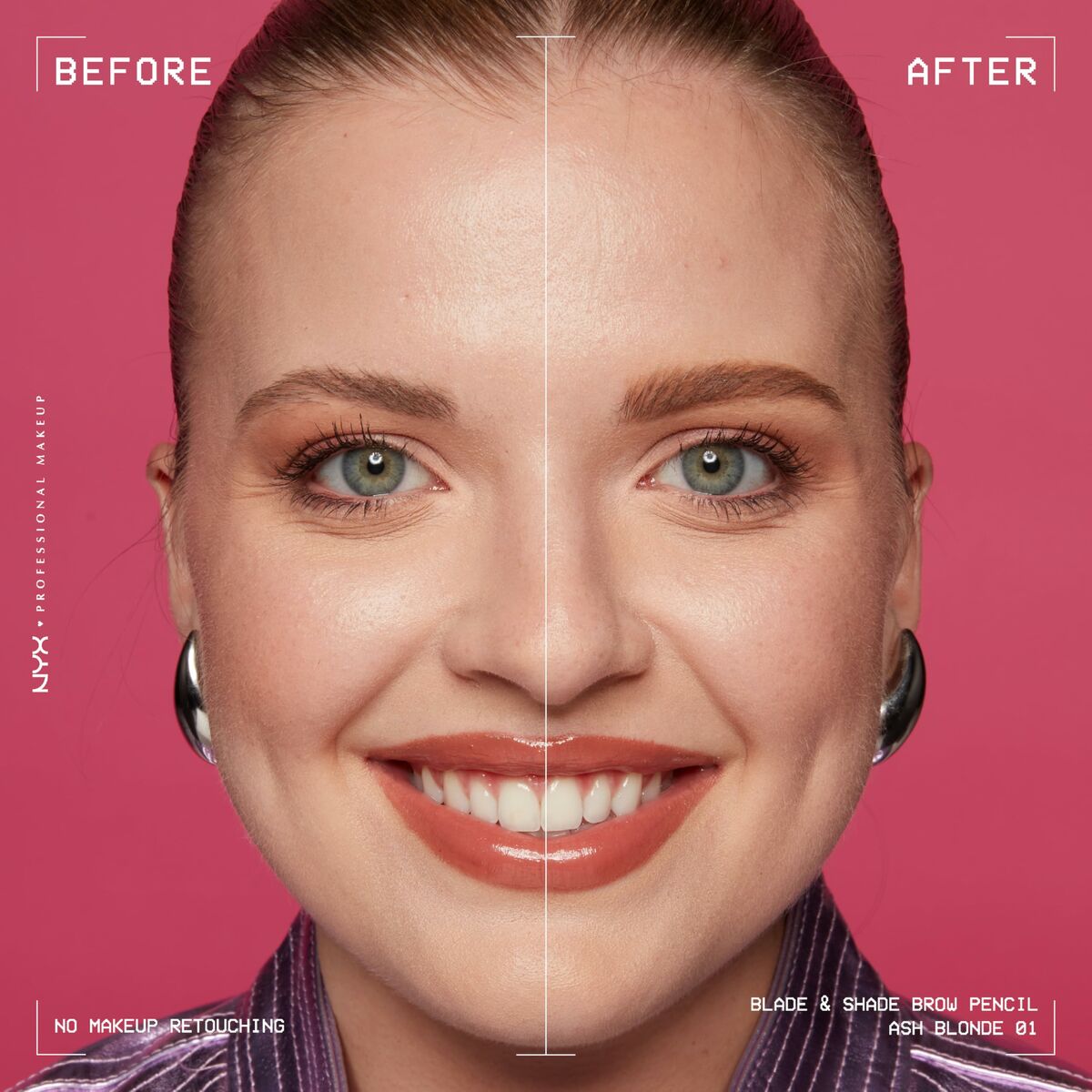 Lápiz de Cejas NYX BLADE & SHADE NANO Nº 01-Ash Blonde