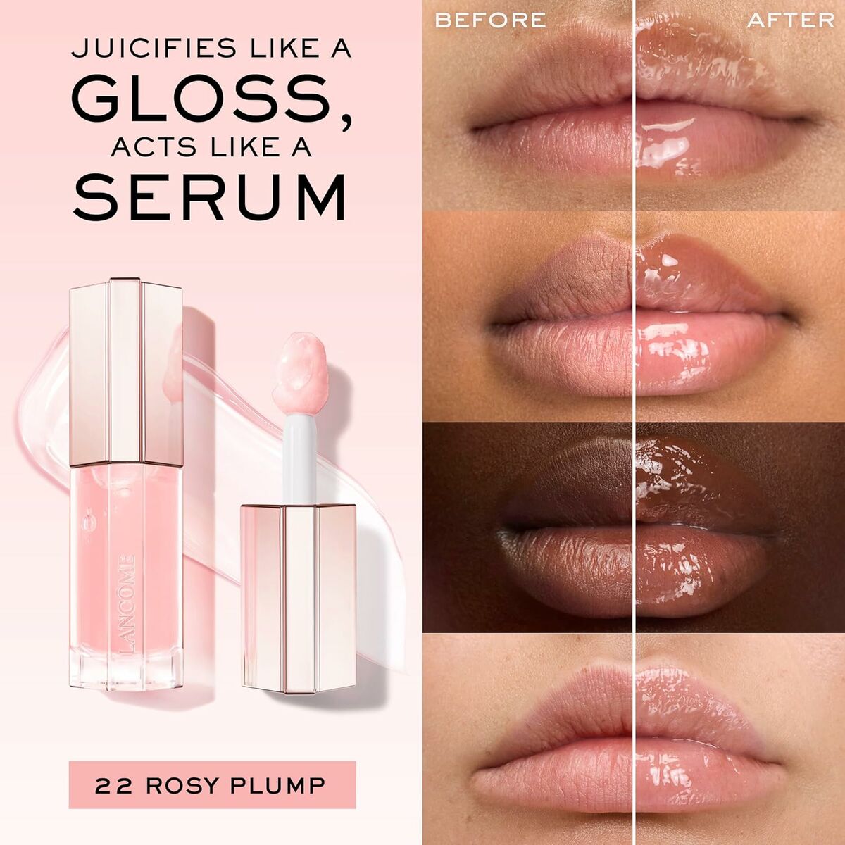 Gloss Lancôme IDÔLE MAKE-UP Nº 22-Rosy Plump 9 ml