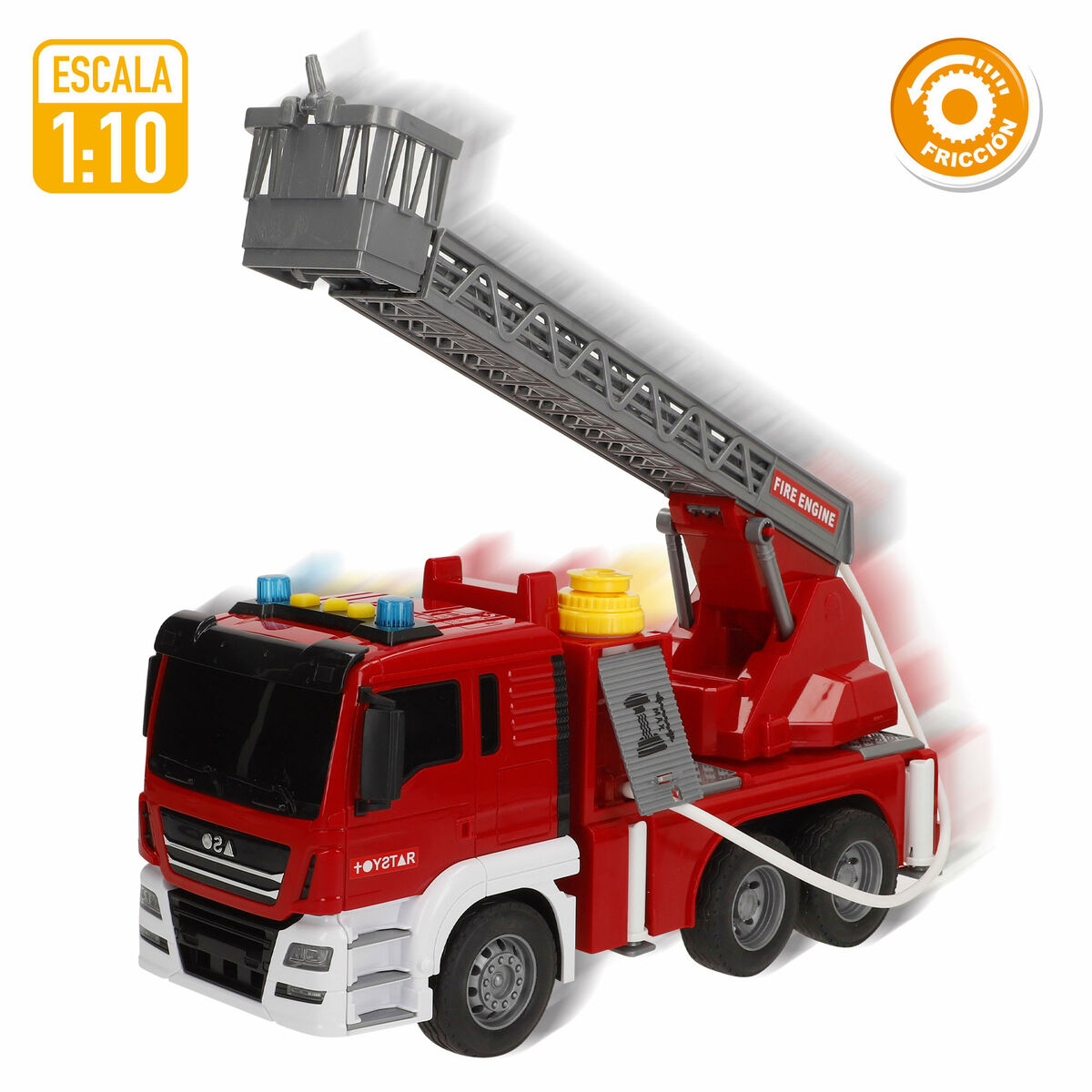 Camión de Bomberos con Luz y Sonido Speed & Go 34 x 25 x 12 cm (4 Unidades)