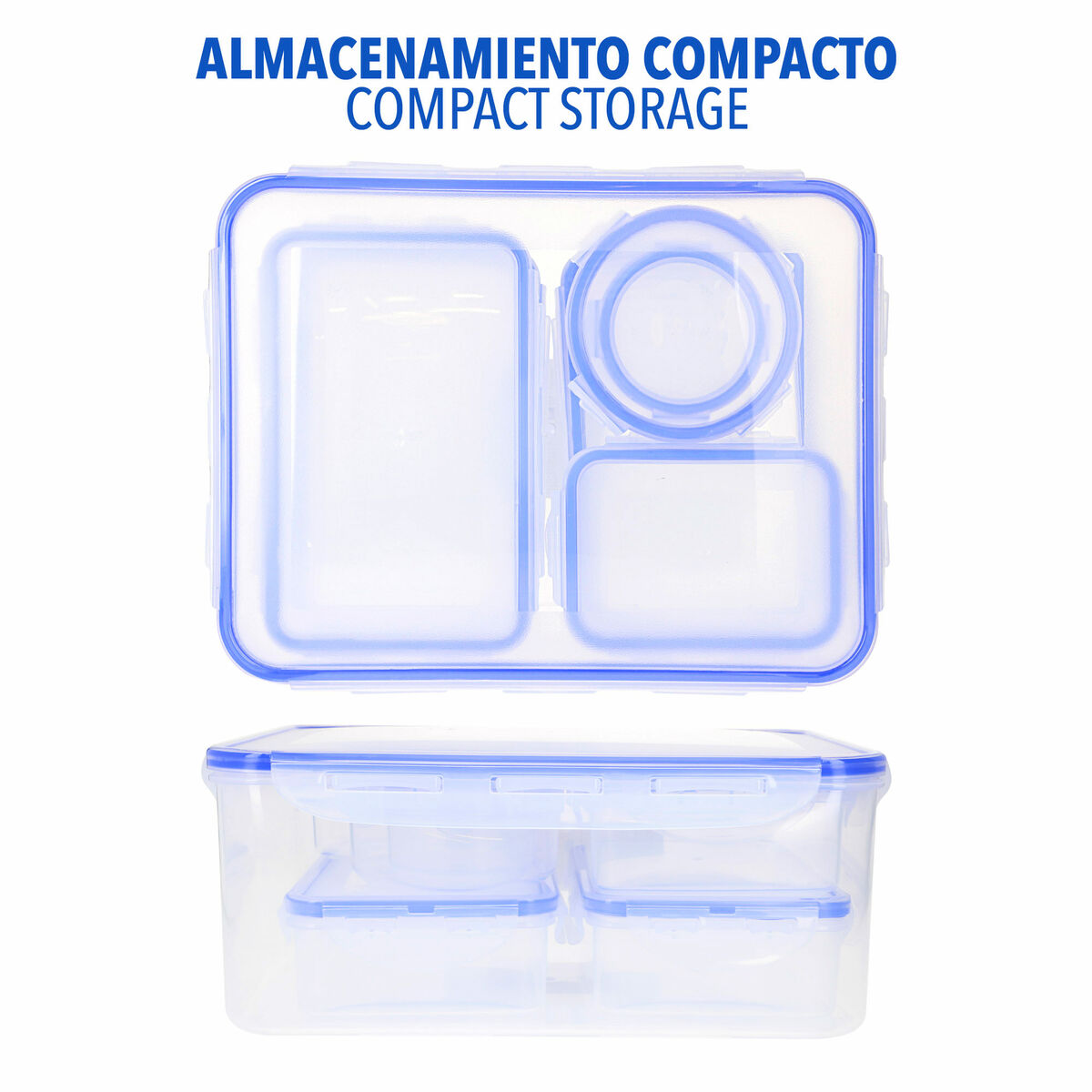 Set de Recipientes de Cocina Herméticos Apilables Max Home 29 x 12 x 20 cm 6 Unidades