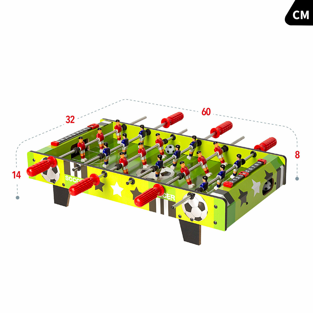 Futbolín CB Games 60 x 14 x 32 cm (2 Unidades)