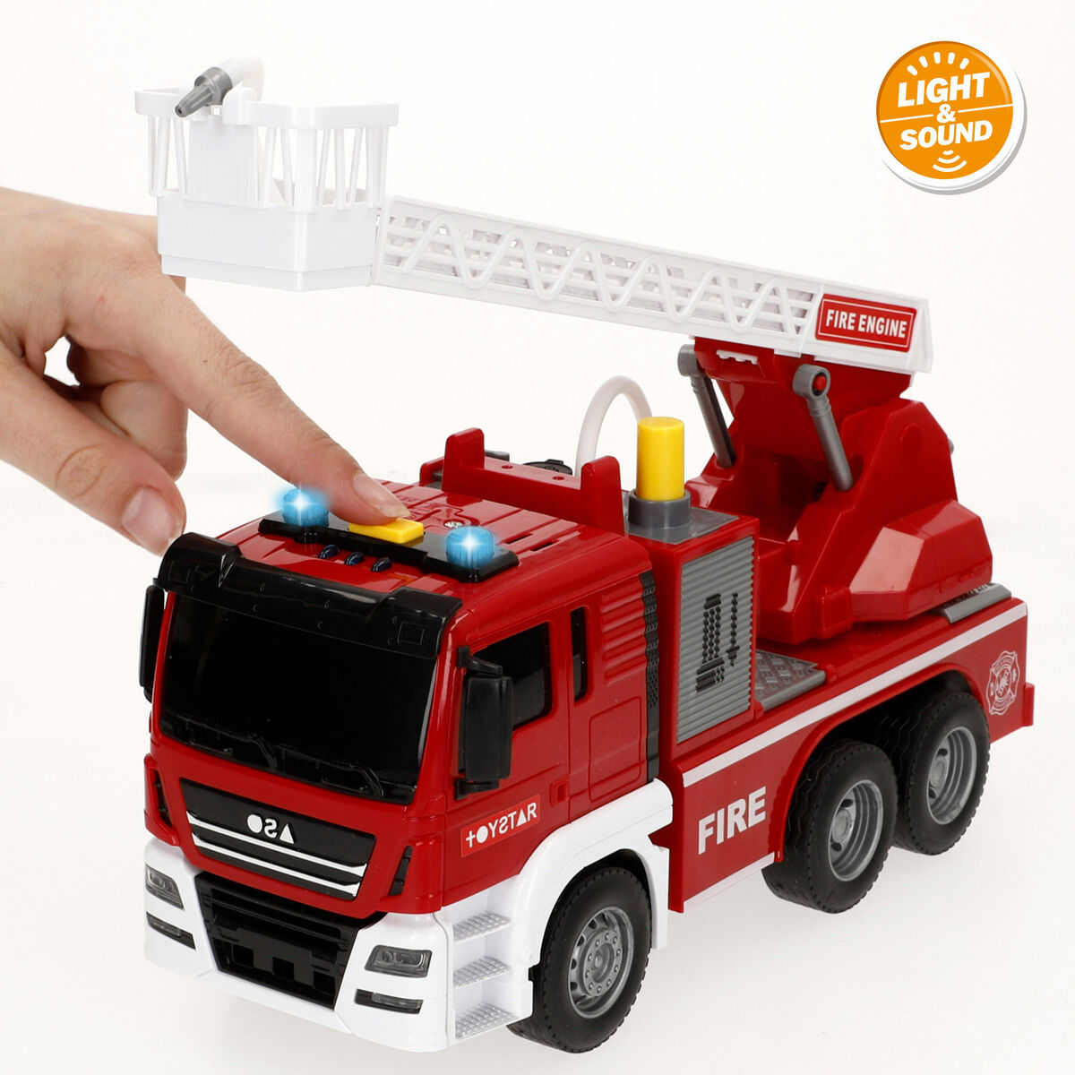 Camión de Bomberos con Luz y Sonido Speed & Go 26 x 14 x 9 cm (6 Unidades)