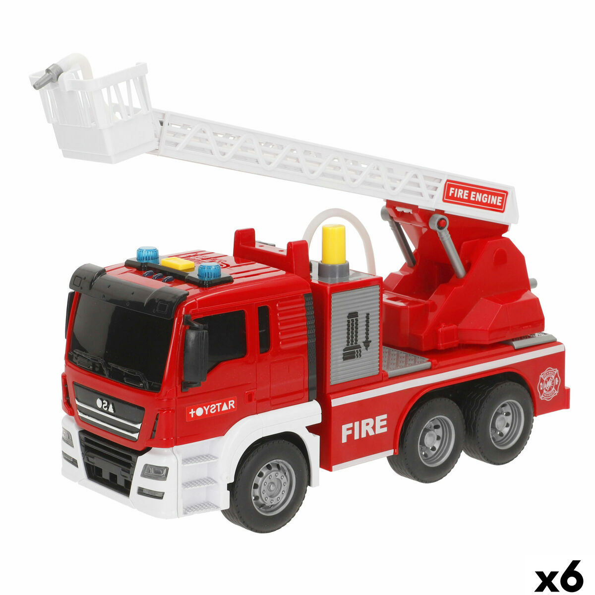 Camión de Bomberos con Luz y Sonido Speed & Go 26 x 14 x 9 cm (6 Unidades)