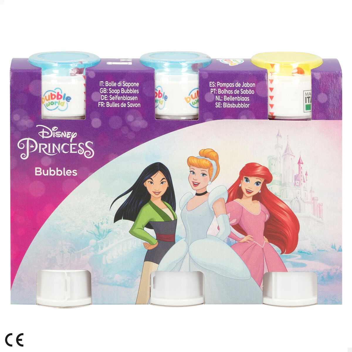 Juego de Pompas de Jabón Disney Princess 3,8 x 11,5 x 3,8 cm (24 Unidades)