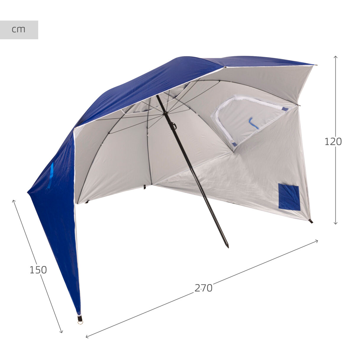 Sombrilla Aktive 240 x 210 x 240 cm (6 Unidades)