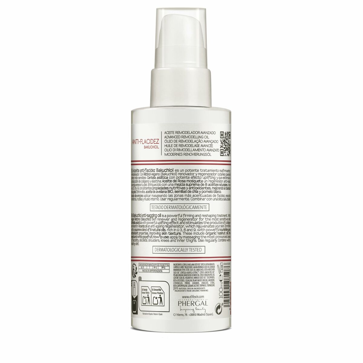 Aceite Corporal Concentrado Reafirmante Elifexir DERMO 100 ml