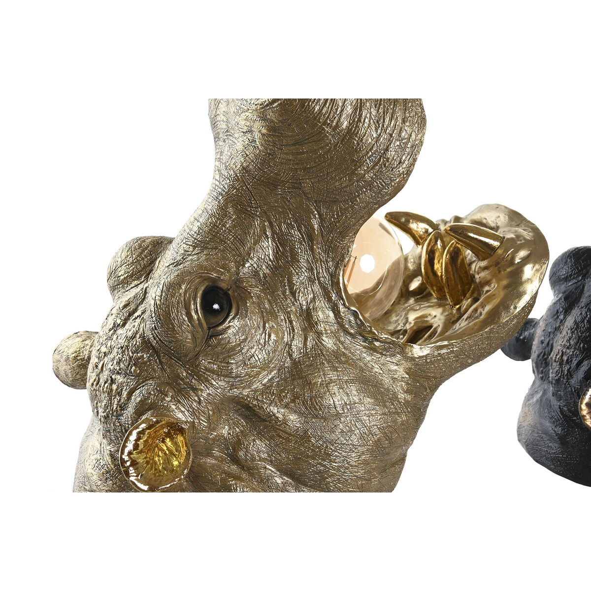 Aplique de Pared DKD Home Decor Cobre Dorado 50 W Colonial Hipopótamo 220 V 35 x 23 x 34 cm (2 Unidades)