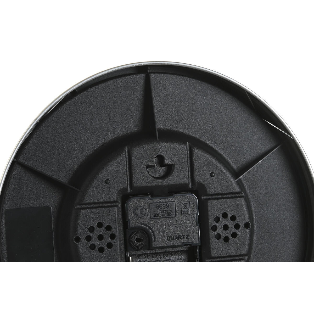 Reloj de Pared DKD Home Decor Blanco Negro Dorado Aluminio Ø 25 cm 25 x 4 x 25 cm (2 Unidades)