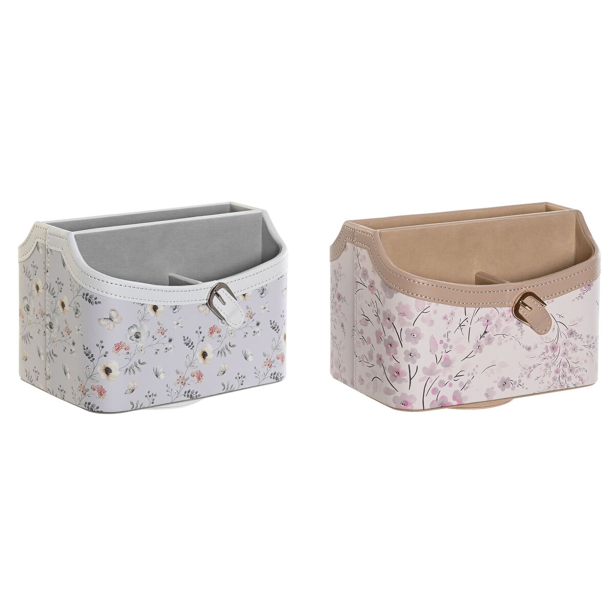 Portamandos DKD Home Decor Azul Gris Camel Rosa claro 2 Unidades
