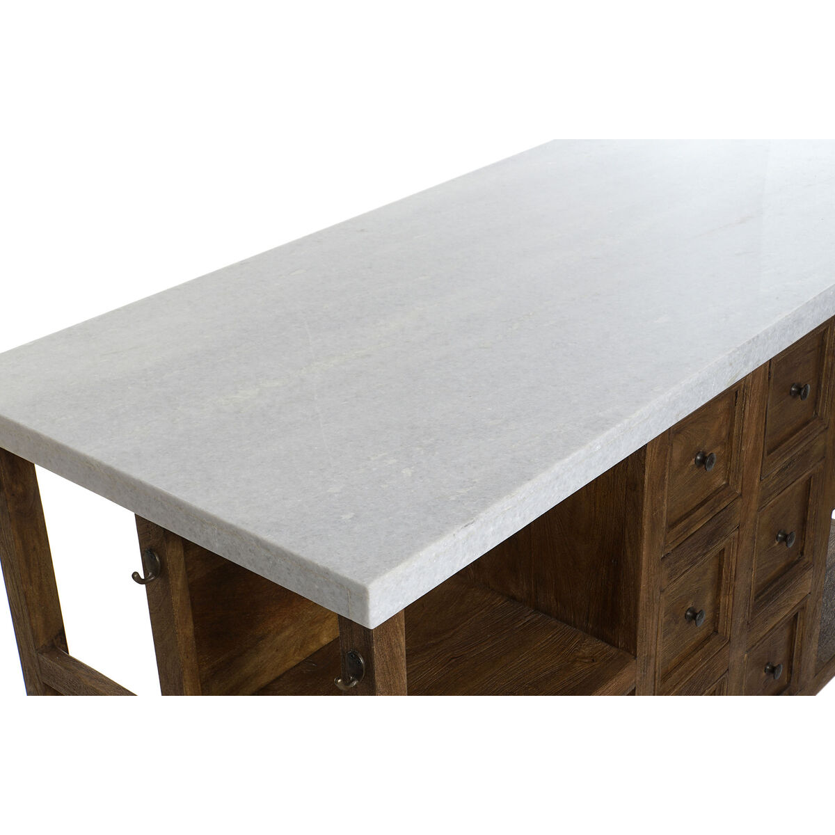 Mueble de cocina Home ESPRIT Blanco Marrón 168 x 76 x 92 cm