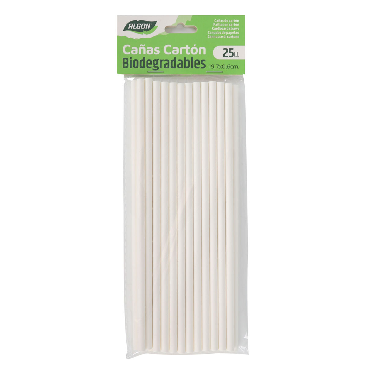 Pajita Reutilizable Algon 19,7 x 0,6 cm 25 Piezas 24 Unidades