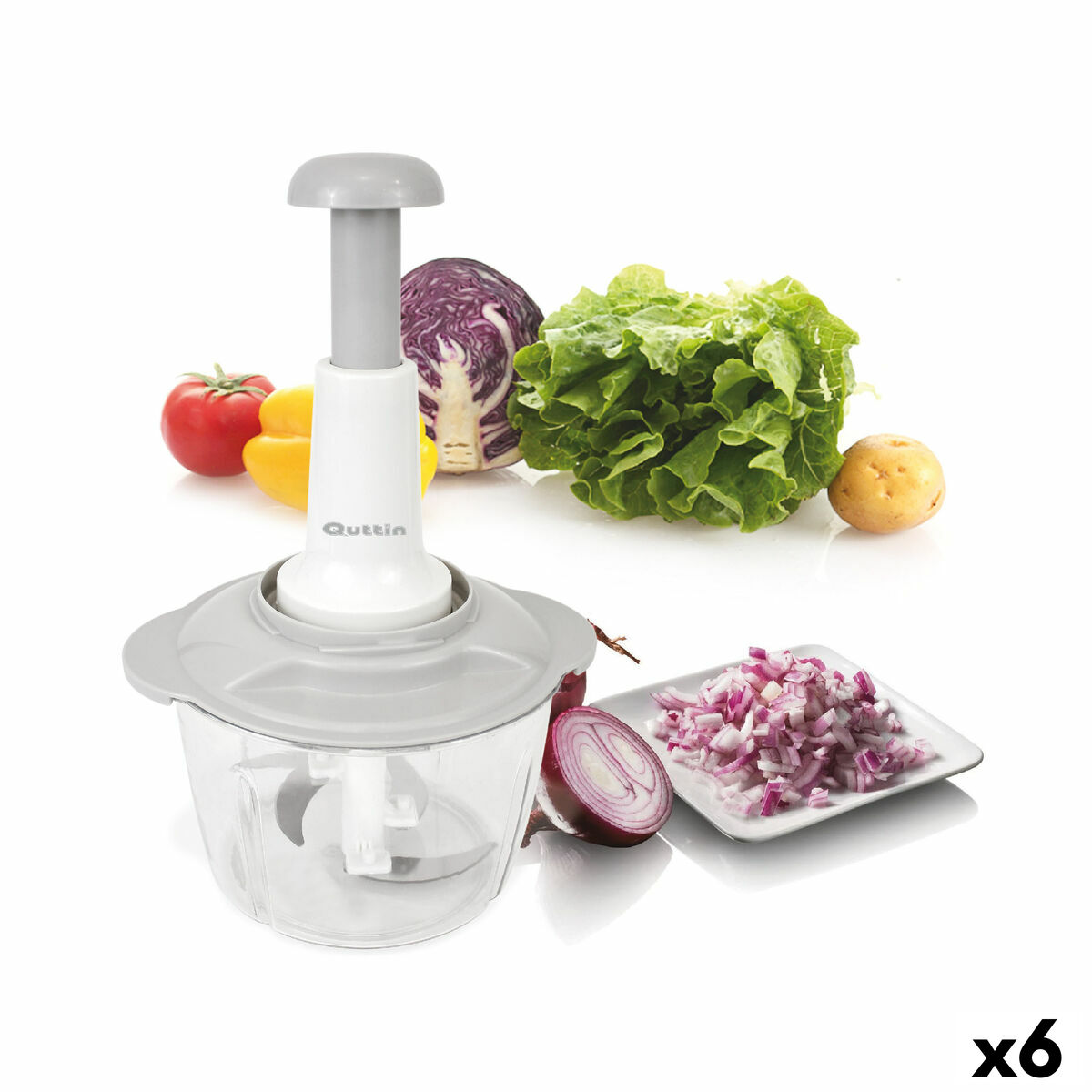 Cortador de Verduras Quttin 18 x 18 x 22 cm (6 Unidades)