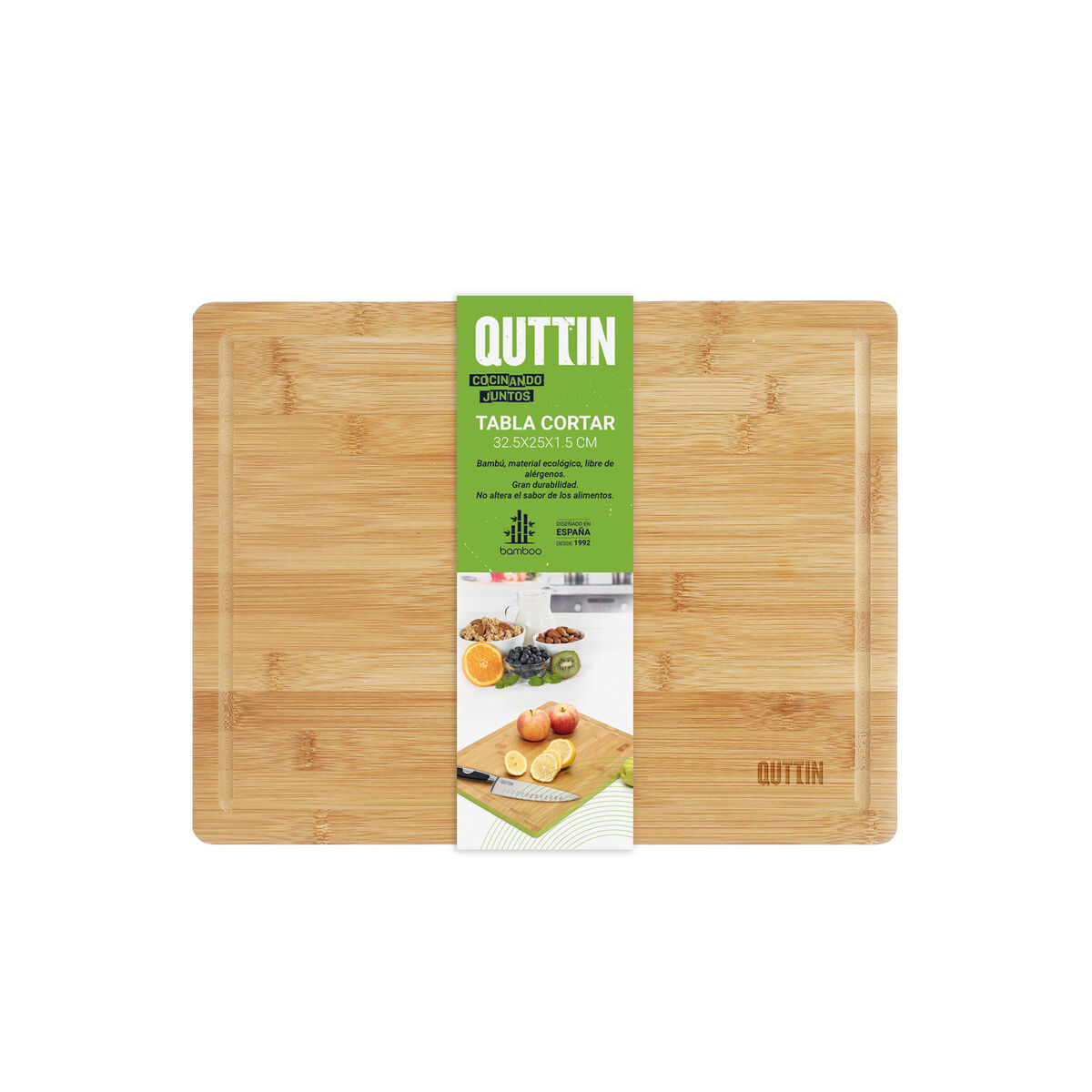 Tabla de cortar Quttin 32,5 x 25 x 1,5 cm (8 Unidades)