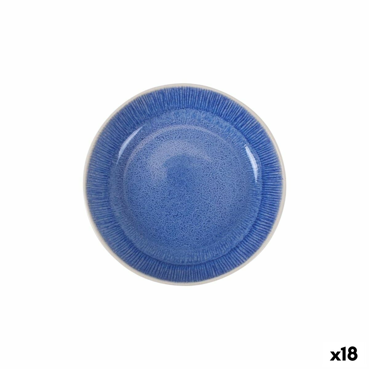 Plato Hondo La Mediterránea Calobra Azul (18 Unidades)