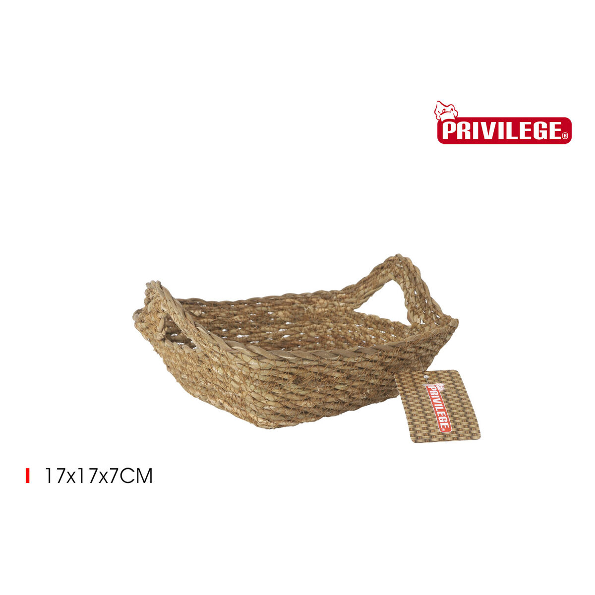 Caja de Almacenaje Privilege Mimbre 17 x 17 x 7 cm (18 Unidades)