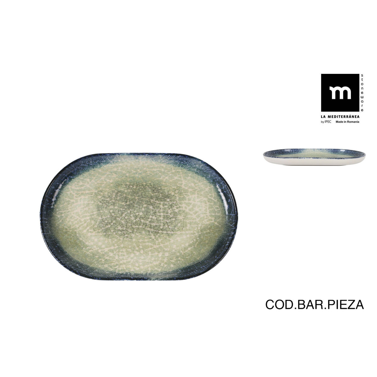 Fuente de Cocina La Mediterránea Olaf Ovalado 20 x 13 x 2 cm (24 Unidades)