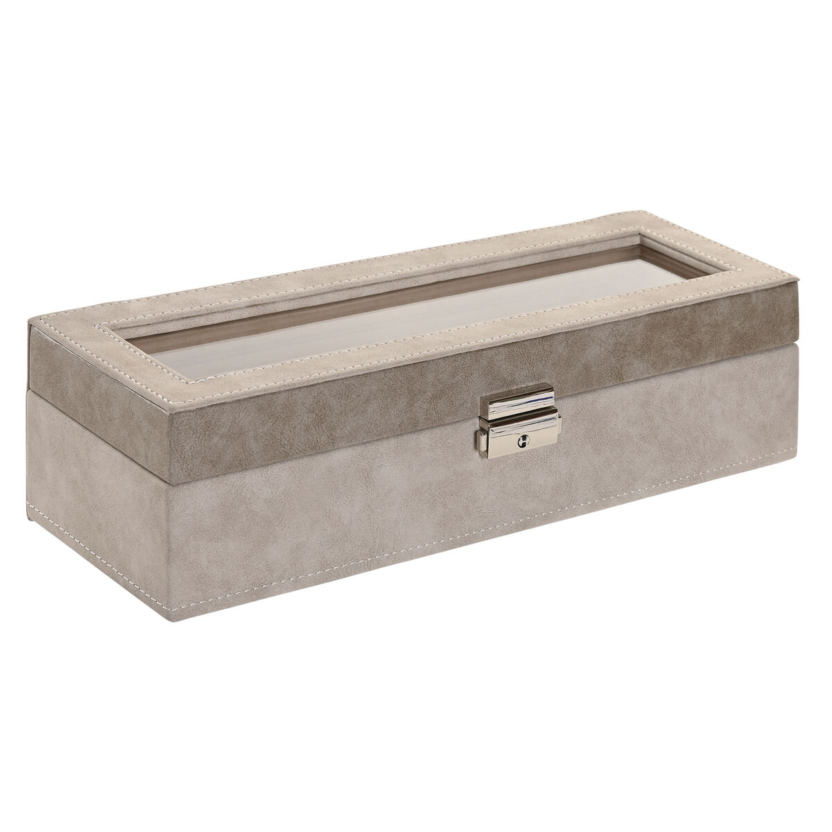Caja-Joyero Home ESPRIT Gris Gris oscuro Poliuretano Madera MDF 30 x 10 x 8 cm