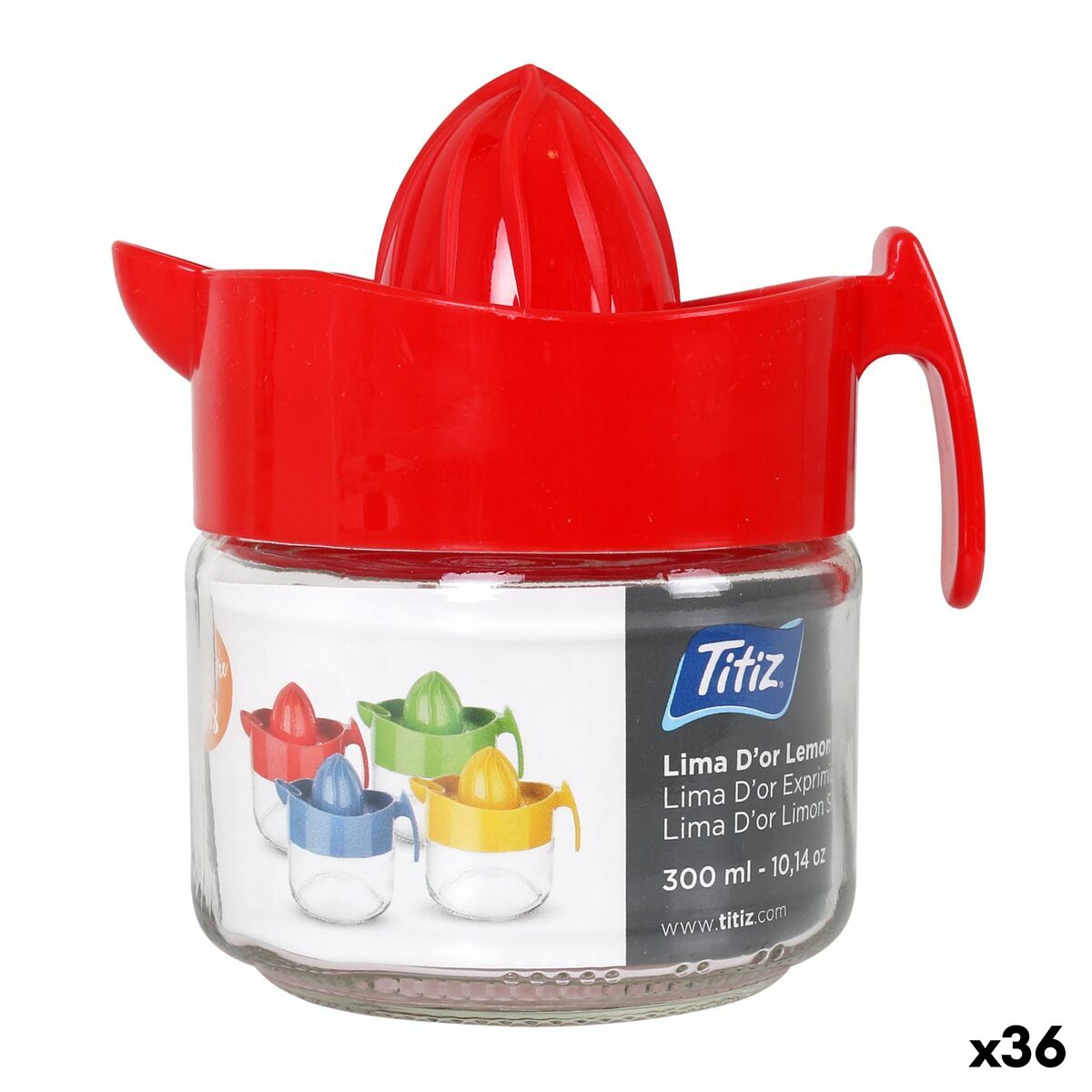 Exprimidor Titiz Vidrio 0,3 L 10 x 18 x 12 cm (36 Unidades)