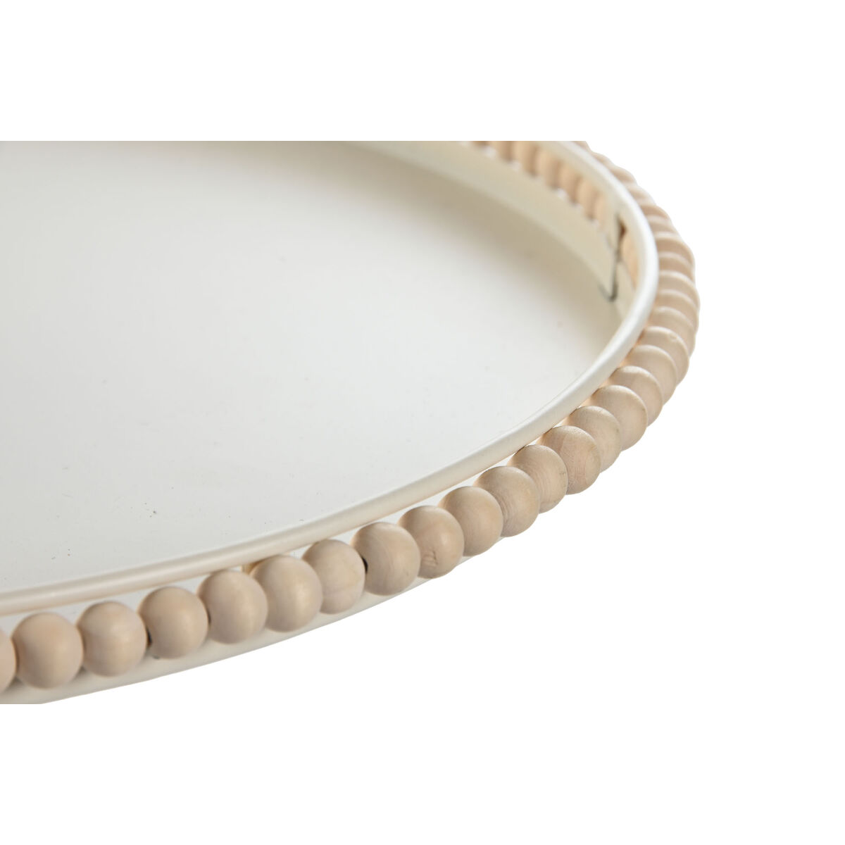 Centro de Mesa Home ESPRIT Marrón claro Madera Metal 32 x 32 x 11 cm