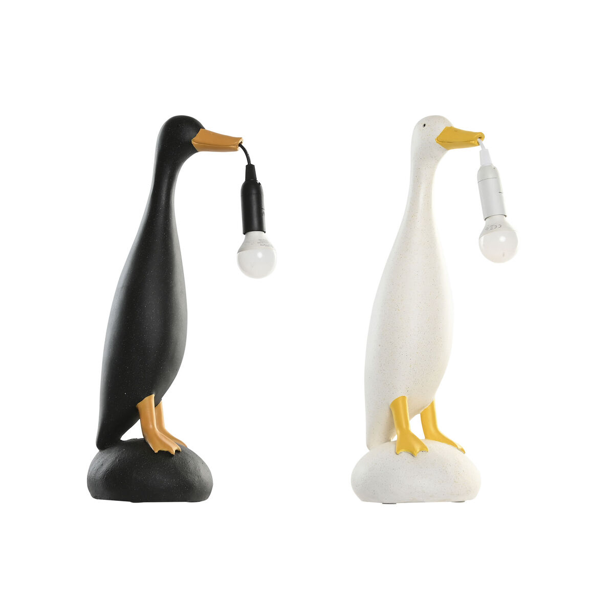 Lámpara de mesa Home ESPRIT Amarillo Blanco Negro 25 W 220 V (2 Unidades)