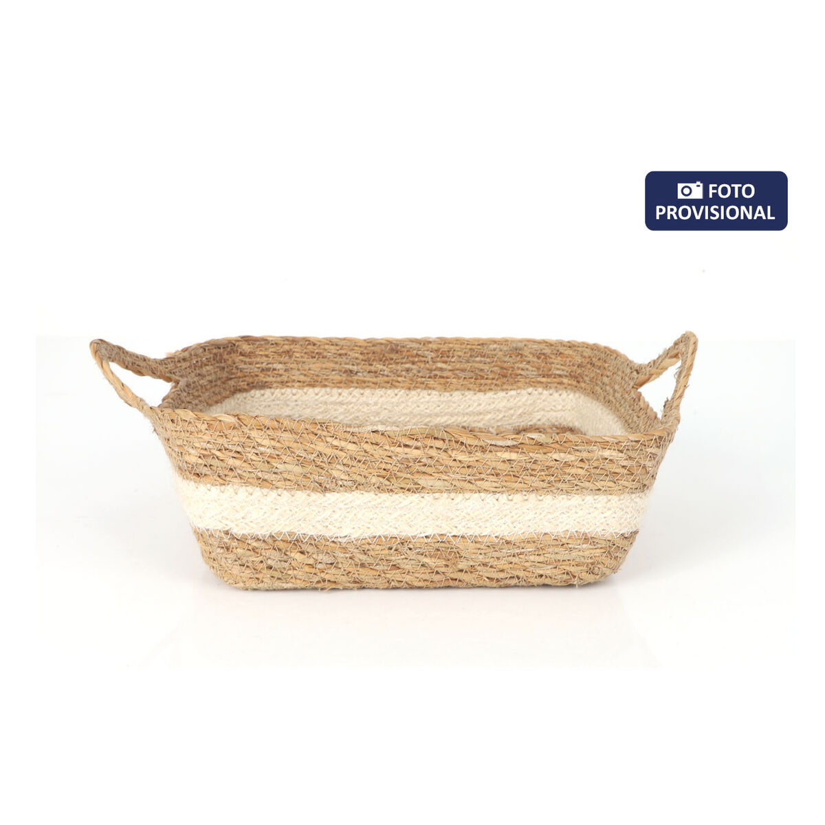 Caja de Almacenaje Privilege Mimbre 27 x 27 x 9 cm (8 Unidades)