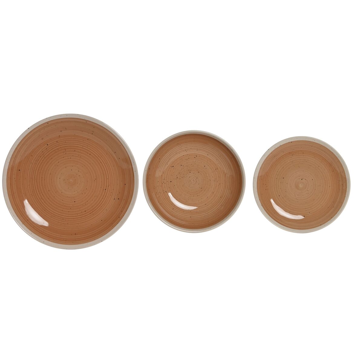 Vajilla Home ESPRIT Blanco Naranja Gres 18 Piezas