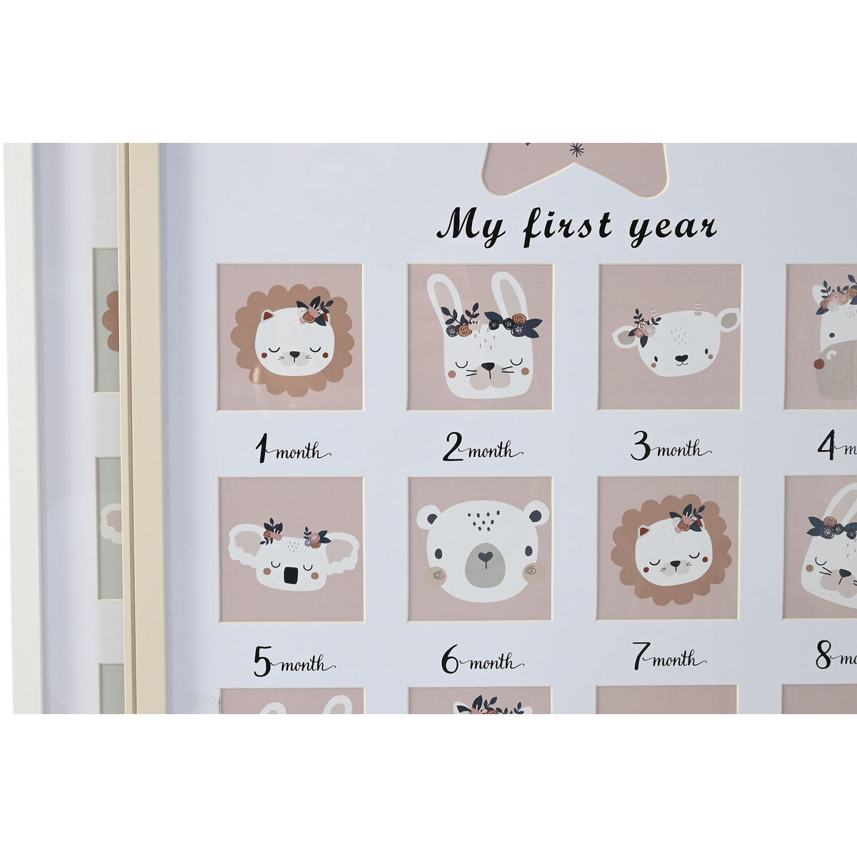 Marco de Fotos Home ESPRIT Cristal Madera MDF 40,5 x 2 x 49,5 cm (4 Unidades)