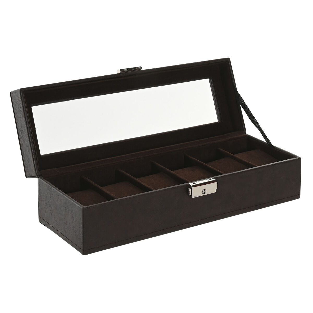 Caja-Joyero Home ESPRIT Beige Marrón oscuro Poliuretano Cristal Madera MDF 30 x 10 x 8 cm