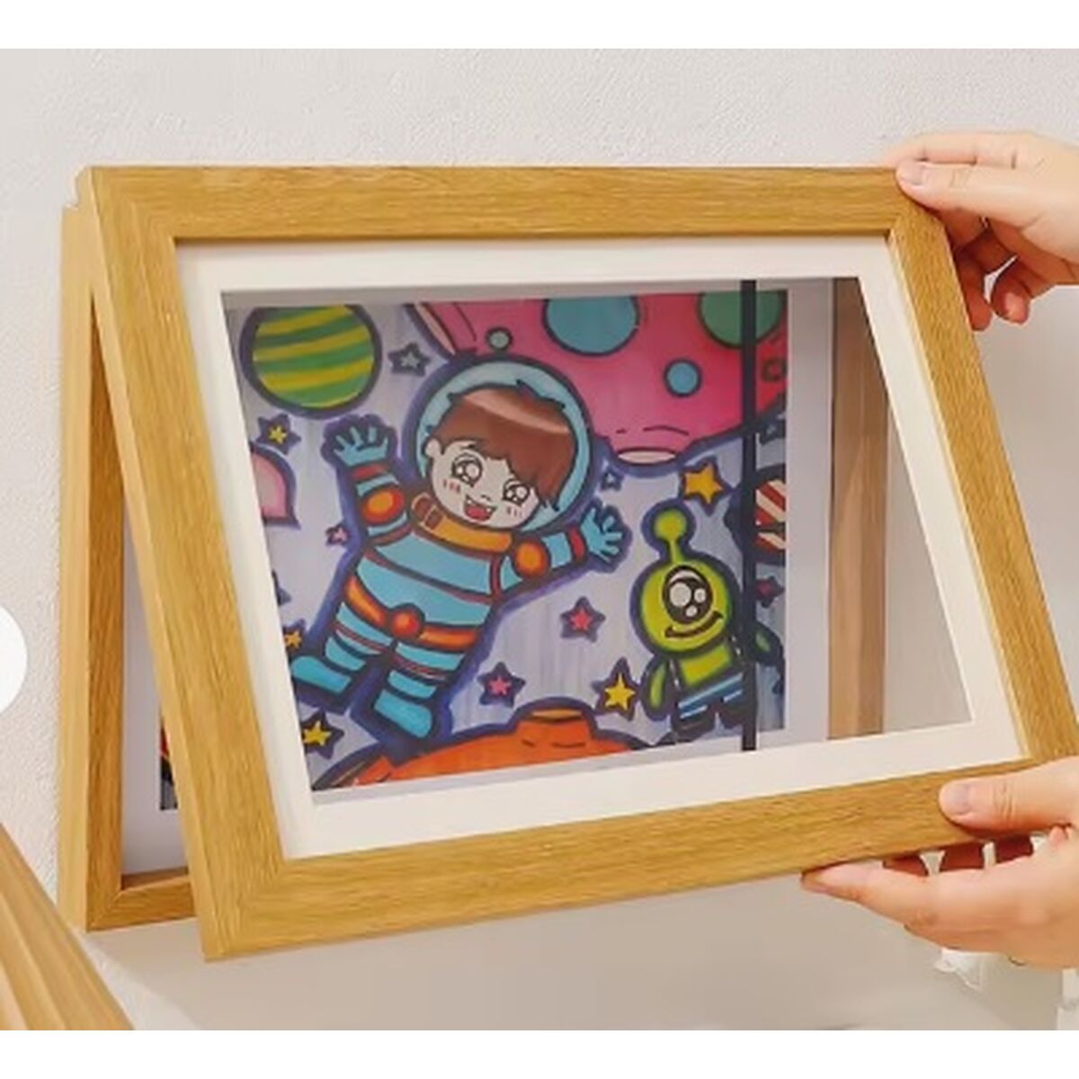 Cuadro Home ESPRIT Blanco Natural 34 x 3 x 44 cm