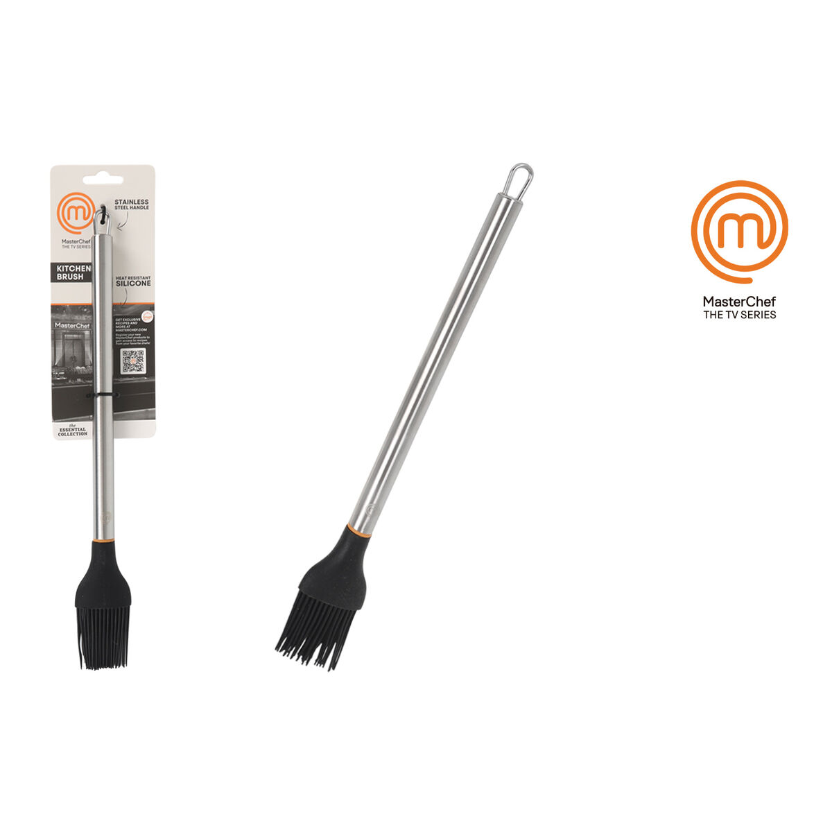 Pincel para Cocina MasterChef Silicona Acero Inoxidable 31 cm (24 Unidades)