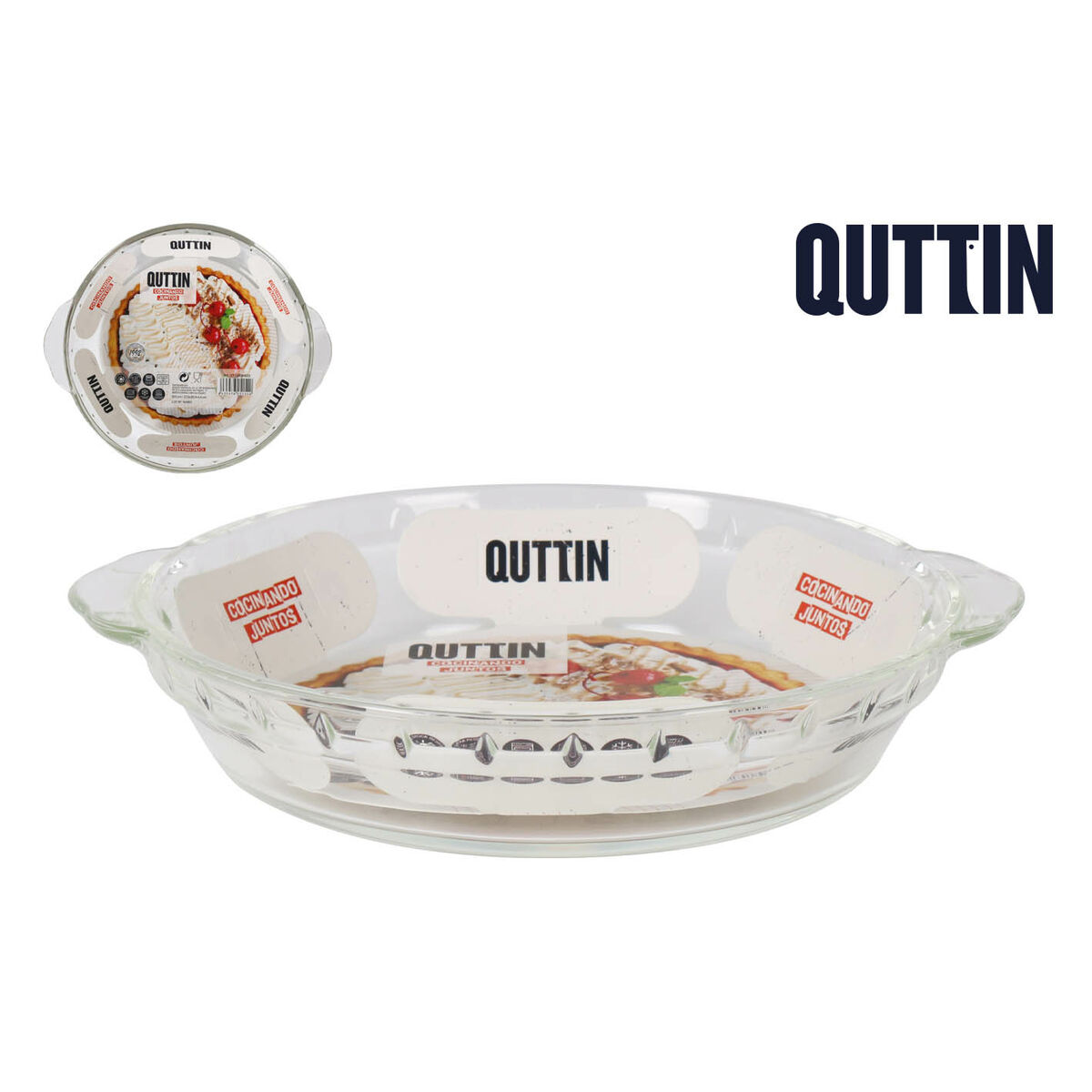 Fuente de Cocina Quttin Quttin Vidrio 23,9 x 20,4 x 4,4 cm (6 Unidades)