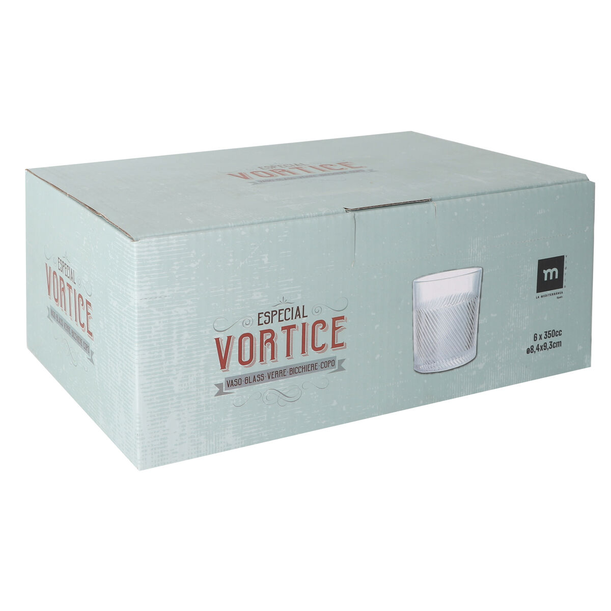 Vaso de agua La Mediterránea Vortice (48 Unidades)