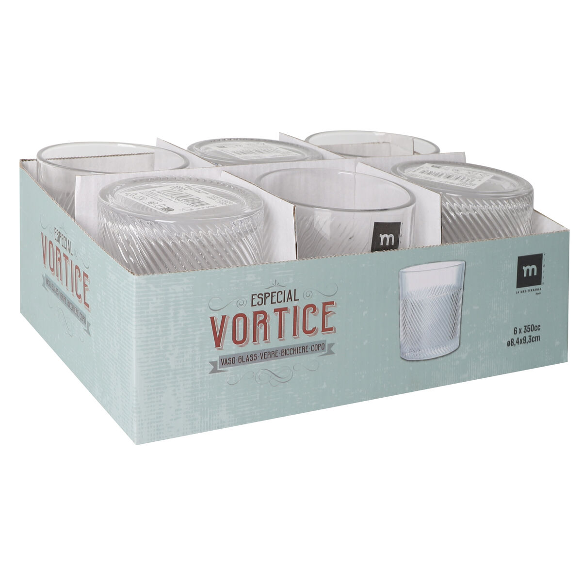 Vaso de agua La Mediterránea Vortice (48 Unidades)