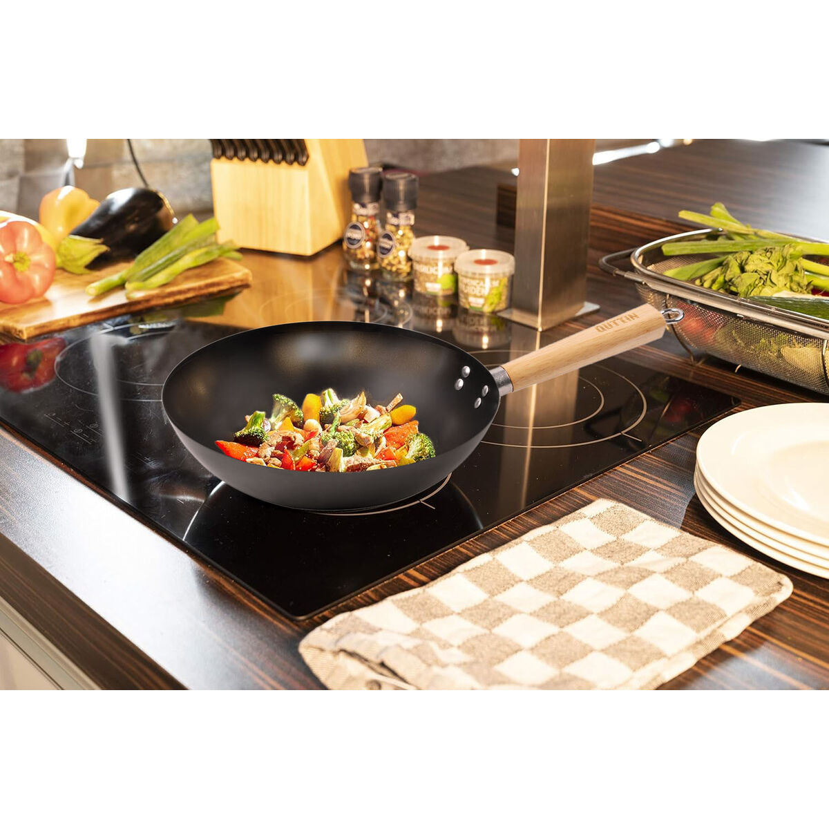 Paellera Quttin Madera (6 Unidades)