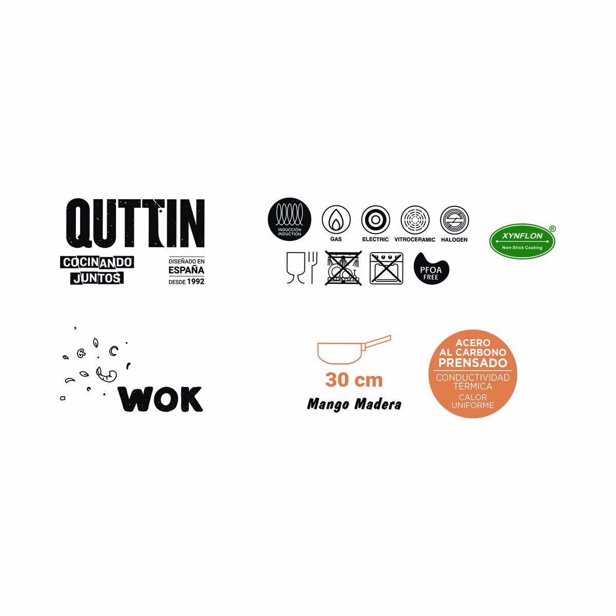 Paellera Quttin Madera (6 Unidades)