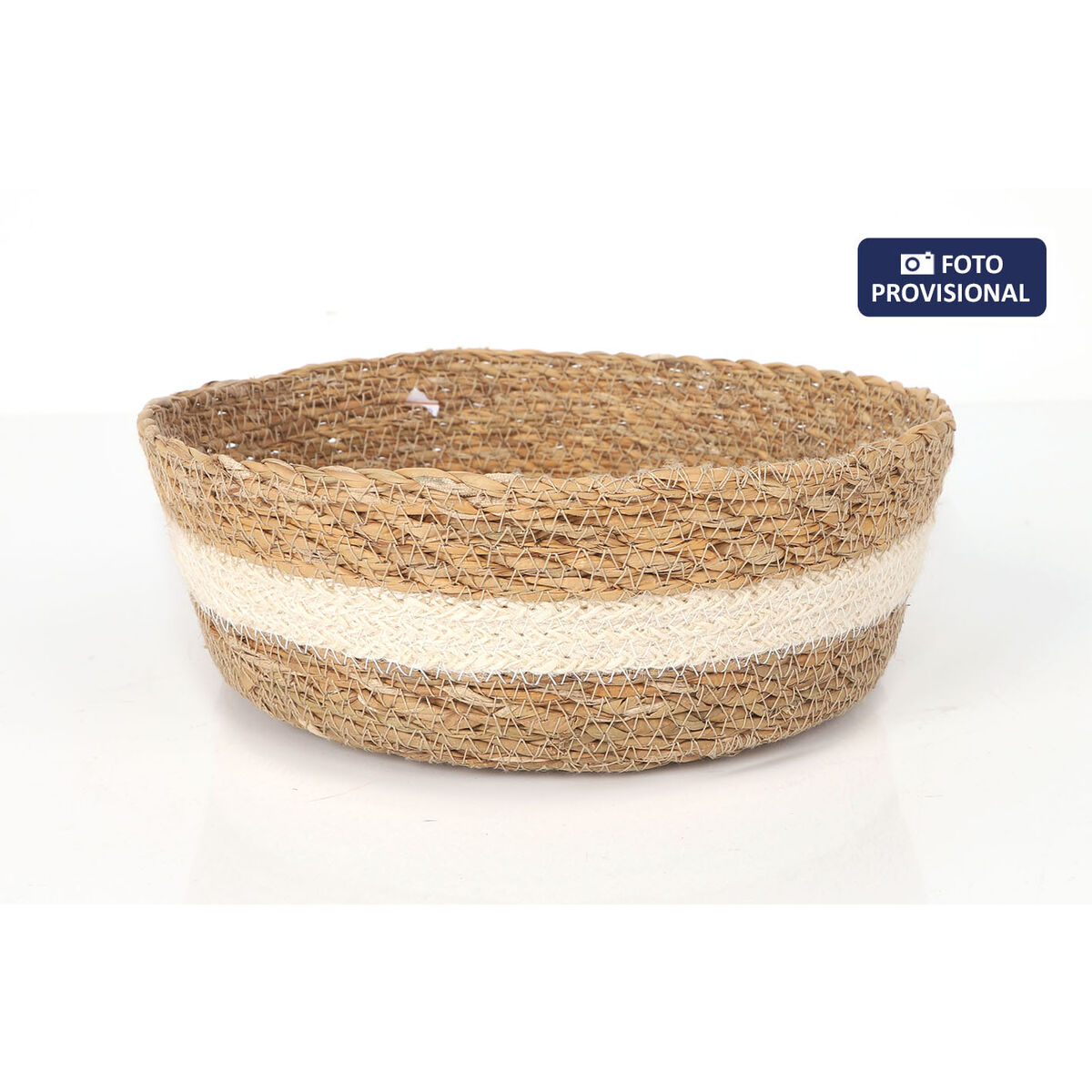 Caja de Almacenaje Privilege Privilege Mimbre Redonda ø 22 x 8 cm (12 Unidades)