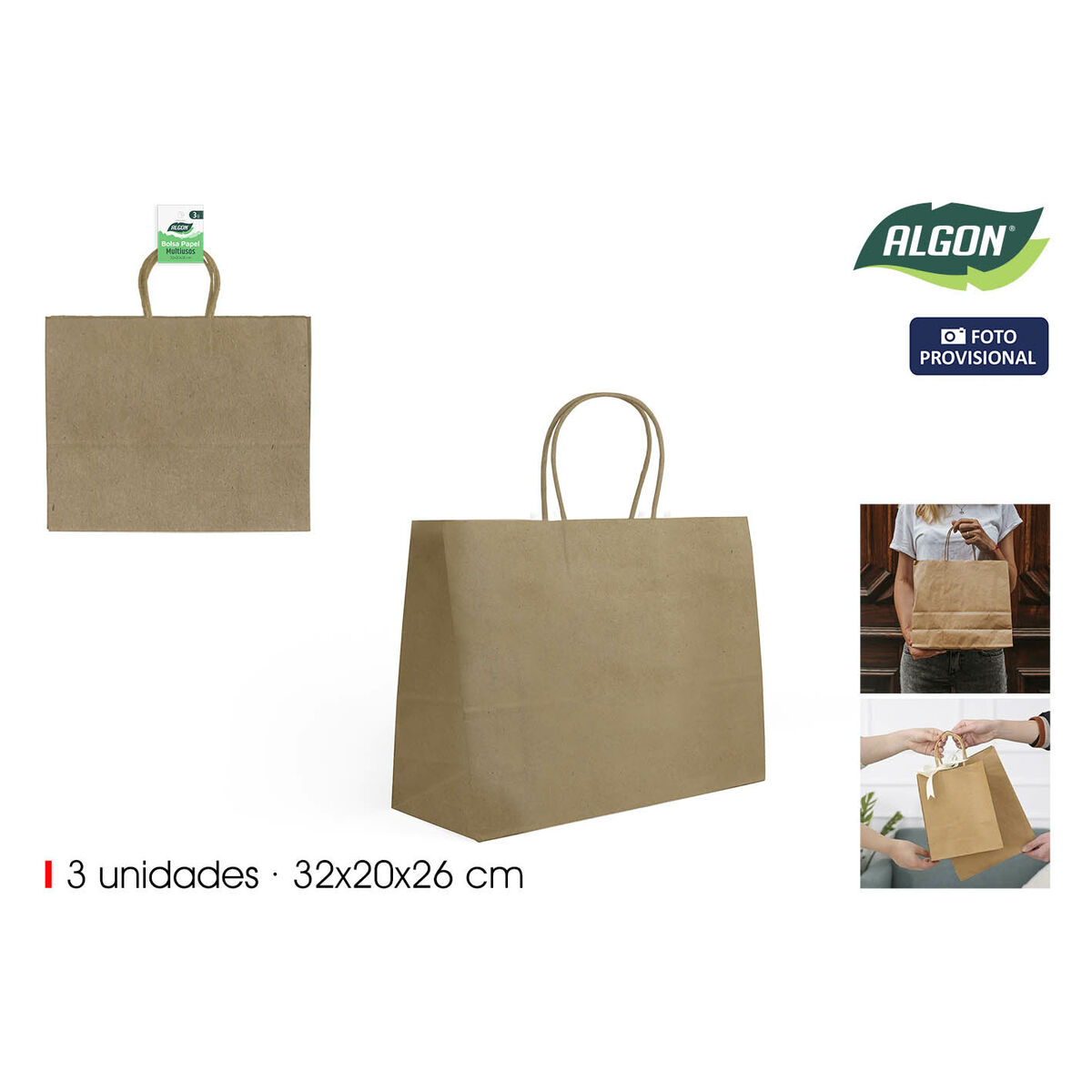 Bolsa Reutilizable para Alimentos Algon 3 Piezas (24 Unidades)