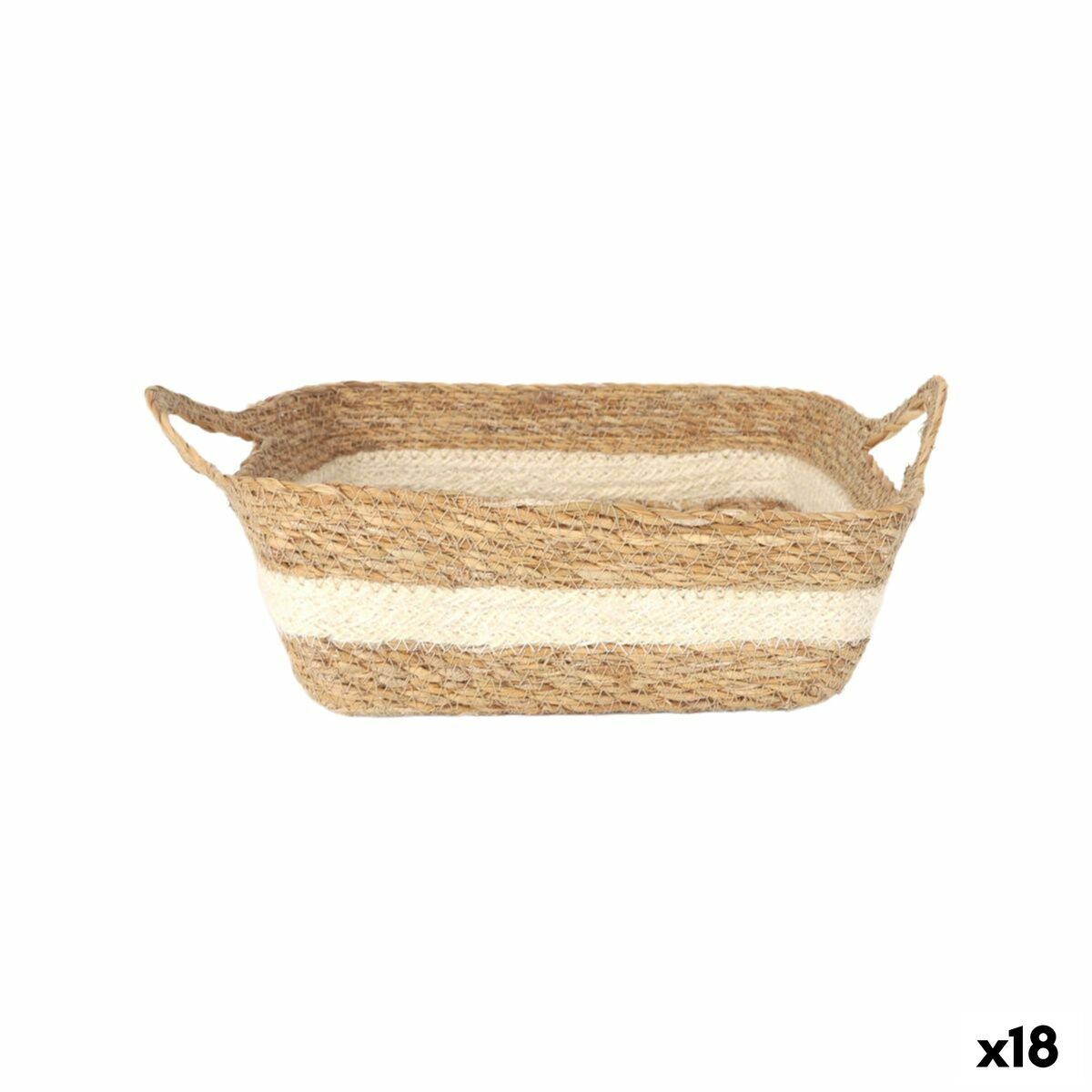 Caja de Almacenaje Privilege Mimbre 17 x 17 x 7 cm (18 Unidades)